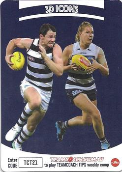 2021 Team Coach AFL - 3D Icons #I-14 Patrick Dangerfield / Olivia Purcell Back